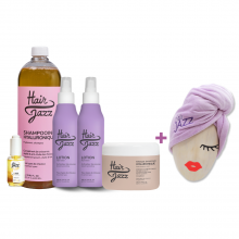 HAIR JAZZ PRO sett: 6 måneders hårvekstprogram + superhåndkle til en gave